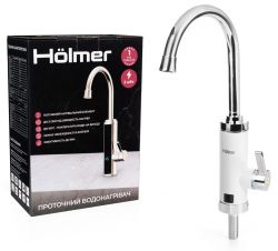 Водонагрівач проточний Holmer HHW-411PL, White, 3000W, механічне керування, IPX4, LED дисплей, захист від включення без води, захист від перегріву - Картинка 9