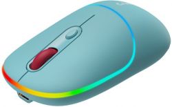 Мышь беспроводная Canyon MW-22, Dark Cyan, Bluetooth / USB 2.4 GHz, оптическая, 800 - 1600 dpi, 6 кнопкок, RGB подсветка, 650 mAh (CNS-CMSW22DC) - Картинка 2