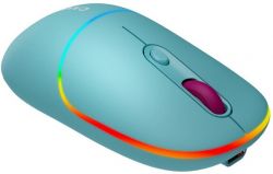Мышь беспроводная Canyon MW-22, Dark Cyan, Bluetooth / USB 2.4 GHz, оптическая, 800 - 1600 dpi, 6 кнопкок, RGB подсветка, 650 mAh (CNS-CMSW22DC) - Картинка 4