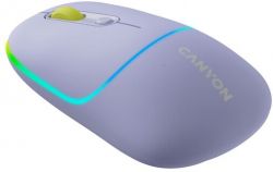 ���� ������������ Canyon MW-22, Mountain Lavender, Bluetooth / USB 2.4 GHz, ����������, 800 - 1600 dpi, 6 �������, RGB ���������, 650 mAh (CNS-CMSW22ML) - �������� 3