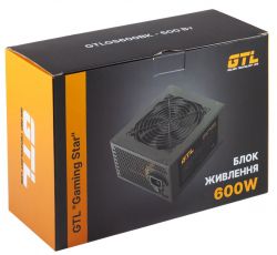 ���� �������� 600 ��, GTL Gaming Star, Black, 120 ��, 2xMolex / 4xSATA / 2x6+2-pin / 2x4+4-pin / 1x20+4-pin (GTLGS600BK) - �������� 5