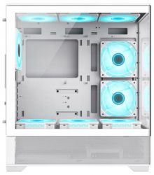 ������ GameMax Vista AW White, ��� ��, Mid Tower, EATX / ATX / Micro ATX / Mini-ITX, 2xUSB 2.0, 1xUSB 3.0, 1xType-C, 6x120 �� ARGB, 485x210x433 ��, 0.6 ��, 8.5 �� - �������� 8