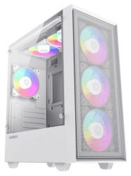  GameMax Storm White,  , Mid Tower, Micro ATX / Mini ITX, 2USB 2.0, 1USB 3.0, 1x120  RGB Fan, 380x200x450  -  7