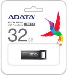 USB 3.2 Flash Drive 32Gb ADATA UR340, Black (AROY-UR340-32GBK) -  4