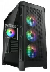  Cougar Airface Pro RGB Black,  , ATX/Micro ATX/Mini ITX, USB 3.0x2, USB 2.0x1, Type-C Gen 2, RGB , 4x120 ARGB,  , 240x496x465 