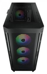 Корпус Cougar Airface Pro RGB Black, без БП, ATX/Micro ATX/Mini ITX, USB 3.0x2, USB 2.0x1, Type-C Gen 2, RGB подсветка, 4x120 ARGB, закаленное стекло, 240x496x465 мм - Картинка 2