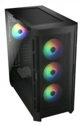 Корпус Cougar Airface Pro RGB Black, без БП, ATX/Micro ATX/Mini ITX, USB 3.0x2, USB 2.0x1, Type-C Gen 2, RGB подсветка, 4x120 ARGB, закаленное стекло, 240x496x465 мм - Картинка 3