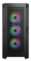 Корпус Cougar Airface Pro RGB Black, без БП, ATX/Micro ATX/Mini ITX, USB 3.0x2, USB 2.0x1, Type-C Gen 2, RGB подсветка, 4x120 ARGB, закаленное стекло, 240x496x465 мм - Картинка 4