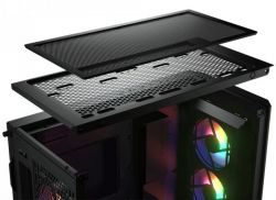 Корпус Cougar Airface Pro RGB Black, без БП, ATX/Micro ATX/Mini ITX, USB 3.0x2, USB 2.0x1, Type-C Gen 2, RGB подсветка, 4x120 ARGB, закаленное стекло, 240x496x465 мм - Картинка 6