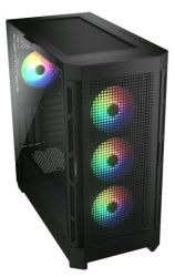 Корпус Cougar Duoface Pro RGB Black, без БП, ATX/Micro ATX/Mini ITX, USB 3.0x2, USB 2.0x1, Type-C Gen 2, RGB подсветка, 4x120 ARGB, закаленное стекло, 240x496x465 мм - Картинка 2