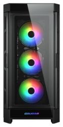 Корпус Cougar Duoface Pro RGB Black, без БП, ATX/Micro ATX/Mini ITX, USB 3.0x2, USB 2.0x1, Type-C Gen 2, RGB подсветка, 4x120 ARGB, закаленное стекло, 240x496x465 мм - Картинка 3
