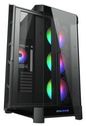 Корпус Cougar Duoface Pro RGB Black, без БП, ATX/Micro ATX/Mini ITX, USB 3.0x2, USB 2.0x1, Type-C Gen 2, RGB подсветка, 4x120 ARGB, закаленное стекло, 240x496x465 мм - Картинка 4