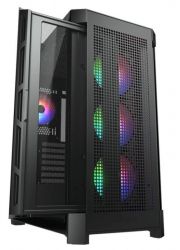Корпус Cougar Duoface Pro RGB Black, без БП, ATX/Micro ATX/Mini ITX, USB 3.0x2, USB 2.0x1, Type-C Gen 2, RGB подсветка, 4x120 ARGB, закаленное стекло, 240x496x465 мм - Картинка 5