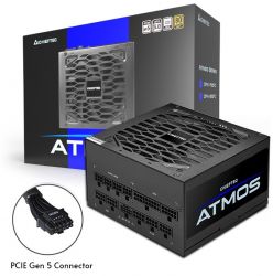 Блок живлення Chieftec 850W CPX-850FC Atmos, модульний, 80+ GOLD, Active PFC, 135мм FDB, 1xMB 24pin(20+4), 2xCPU 8pin(4+4), 4xMolex, 9xSATA, 2xPCIe 8pin(6+2), 1xPCIe GEN5 16pin, Fully M - Картинка 8