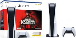   Sony PlayStation 5, White,  Blu-ray  + Call of Duty: Modern Warfare III (  PS Store)