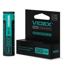  18650, 3000 mAh, Videx, 1 , Li-ion, 3.7V,  , Color Box