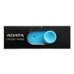 USB Flash Drive 64Gb ADATA UV220, Black/Blue (AUV220-64G-RBKBL) -  2