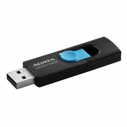 USB Flash Drive 64Gb ADATA UV220, Black/Blue (AUV220-64G-RBKBL) -  1