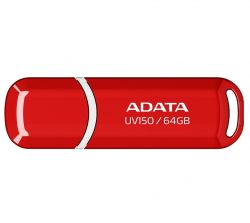 USB 3.0 Flash Drive 64Gb ADATA UV150, Red (AUV150-64G-RRD) -  1