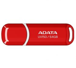 USB 3.0 Flash Drive 64Gb ADATA UV150, Red (AUV150-64G-RRD)