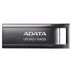 USB 3.2 Flash Drive 64Gb ADATA UR340, Black (AROY-UR340-64GBK) -  2