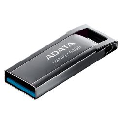 USB 3.2 Flash Drive 64Gb ADATA UR340, Black (AROY-UR340-64GBK) -  1