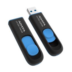 USB 3.2 Flash Drive 256Gb ADATA UV128, Black/Blue (AUV128-256G-RBE)