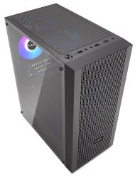 Корпус PcCooler MA100 MESH, Black, Mid Tower, без БП, для ATX / Micro ATX / Mini ITX, 1xUSB 3.0 / 2xUSB 2.0, макс. CPU - 160 мм / GPU - 310 мм, 3x120 мм ARGB, боковая панель из закаленного стекла - Картинка 2