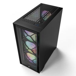 Корпус Montech AIR 1000 PREMIUM, Black, Mid Tower, без БП, для ATX / Micro ATX / Mini ITX, 2xUSB 3.0 / 1xUSB 2.0, макс. CPU - 170 мм / GPU - 340 мм, 3x140 мм ARGB / 1x120 мм ARGB, боковая панель из закаленного стекла - Картинка 2