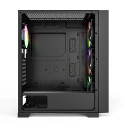 Корпус Montech AIR 1000 PREMIUM, Black, Mid Tower, без БП, для ATX / Micro ATX / Mini ITX, 2xUSB 3.0 / 1xUSB 2.0, макс. CPU - 170 мм / GPU - 340 мм, 3x140 мм ARGB / 1x120 мм ARGB, боковая панель из закаленного стекла - Картинка 4