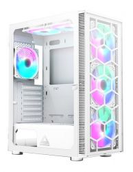 ������ Montech X3 GLASS, White, Mid Tower, ��� ��, ��� ATX / Micro ATX / Mini ITX, 1xUSB 3.0 / 2xUSB 2.0, ����. CPU - 160 �� / GPU - 305 ��, 3x140 �� LED "Rainbow" / 3x120 �� LED "Rainbow", ���� ������ �� ������������� ����