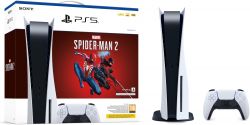   Sony PlayStation 5, White,  Blu-ray  + Marvel's Spider-Man 2 (  PS Store) -  1