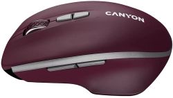 ���� ������������ Canyon MW-21, Burgundy Red, USB 2.4GHz, ���������� (����� LED-������ Pixart 3065), 800 - 1600 dpi, 7 ������, ������������� ��������, 2xAAA (CNS-CMSW21BR) - �������� 2