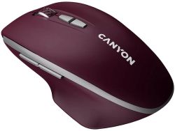 ���� ������������ Canyon MW-21, Burgundy Red, USB 2.4GHz, ���������� (����� LED-������ Pixart 3065), 800 - 1600 dpi, 7 ������, ������������� ��������, 2xAAA (CNS-CMSW21BR) - �������� 3
