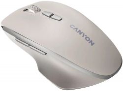 ���� ������������ Canyon MW-21, Cosmic Latte, USB 2.4GHz, ���������� (����� LED-������ Pixart 3065), 800 - 1600 dpi, 7 ������, ������������� ��������, 2xAAA (CNS-CMSW21CL) - �������� 3