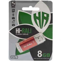 USB Flash Drive 8Gb Hi-Rali Rocket series Red / HI-8GBVCRD