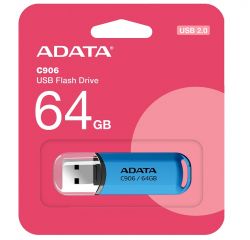 USB Flash Drive 64Gb ADATA C906, Blue (AC906-64G-RWB) -  3