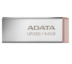 USB 3.2 Flash Drive 64Gb ADATA UR350, Silver/Beige (UR350-64G-RSR/BG) - Картинка 2