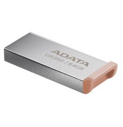 USB 3.2 Flash Drive 64Gb ADATA UR350, Silver/Beige (UR350-64G-RSR/BG) - Картинка 3