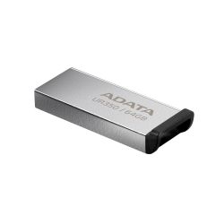 USB 3.2 Flash Drive 64Gb ADATA UR350, Silver/Black (UR350-64G-RSR/BK) -  3