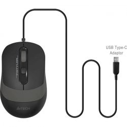 Миша A4Tech Fstyler FM10T, Grey, USB/USB-C, оптическая, 600-1600 dpi, 3 кнопки, 1.5 м - Картинка 8