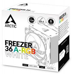 ����� ��� ���������� Arctic Freezer 36 A-RGB, White, ��������/����, 2x120 �� ARGB, ��� Intel 1700, AMD AM5/AM4, ������ 159 �� (ACFRE00125A) - �������� 8