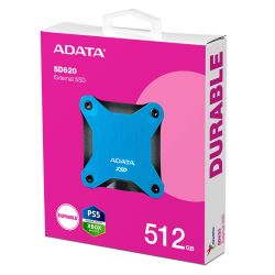   SSD, 512Gb, ADATA SD620, Blue, USB 3.2, 520 / 460 MB/s (SD620-512GCBL) -  3