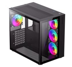 Корпус GameMax Infinity Black, без БП, Midi-Tower, ATX / Micro ATX / Mini ITX, 1хUSB 3.0, 2хUSB 2.0, 399x273x420 мм, 7.5кг - Картинка 3