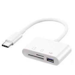    USB 3.1 Type-C - 1xUSB 3.0 / SD / microSD, White, 20  (TK3in1W20) -  1
