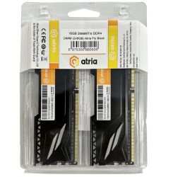  8Gb x 2 (16Gb Kit) DDR4, 2666 MHz, Atria Fly, Black, 19-19-19-43, 1.2V,   (UAT42666CL19BK2/16) -  2