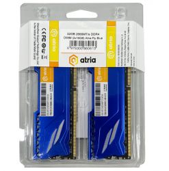 ' 16Gb x 2 (32Gb Kit) DDR4, 2666 MHz, Atria Fly, Dark Blue, 19-19-19-43, 1.2V,   (UAT42666CL19BLK2/32) -  2