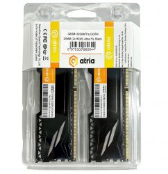  16Gb x 2 (32Gb Kit) DDR4, 3200 MHz, Atria Fly, Black, 18-22-22-42, 1.35V,   (UAT43200CL18BK2/32) -  2