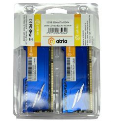 ' 16Gb x 2 (32Gb Kit) DDR4, 3200 MHz, Atria Fly, Dark Blue, 18-22-22-42, 1.35V,   (UAT43200CL18BLK2/32) -  2