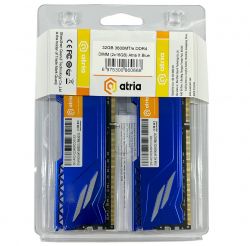  16Gb x 2 (32Gb Kit) DDR4, 3600 MHz, Atria Fly, Dark Blue, 18-22-22-42, 1.35V,   (UAT43600CL18BLK2/32) -  2